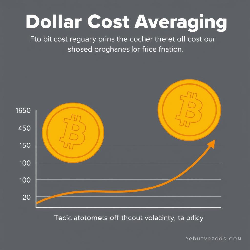 Dollar-cost averaging strategy illustration for Bitcoin investment