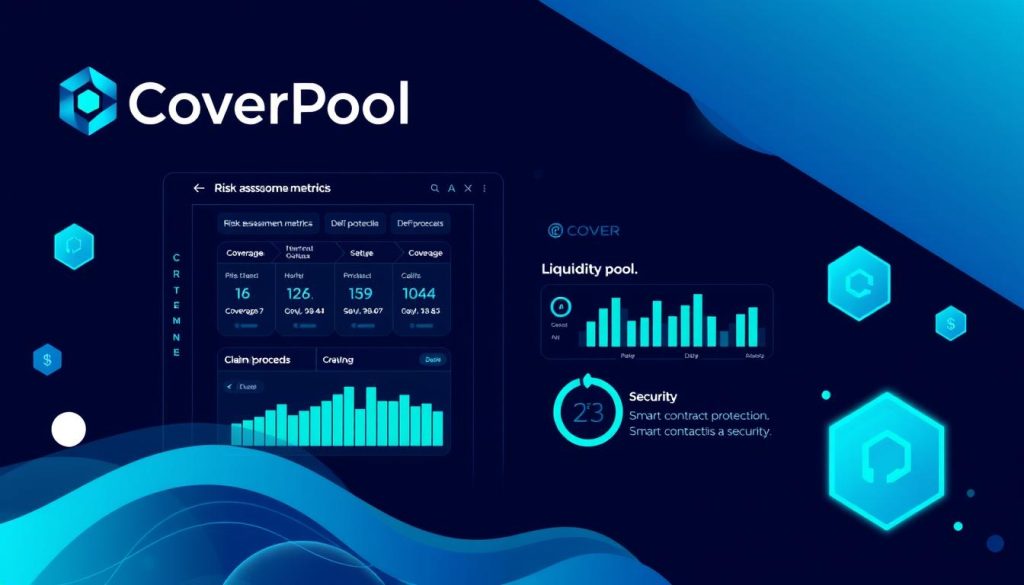 CoverPool decentralized insurance protocol showing risk assessment and coverage options