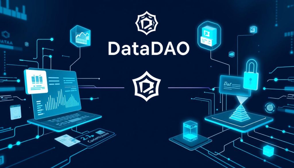 DataDAO decentralized data marketplace showing data exchange and monetization