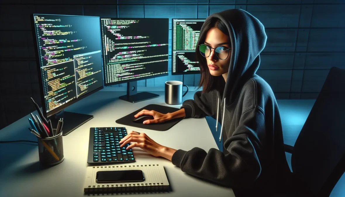 software-auditor-reviewing-smart-contract-code-on-multiple-monitors-in-modern-office