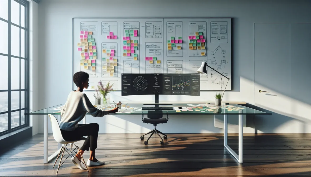 ux-designer-working-on-cryptocurrency-wallet-interface-design-at-modern-office-desk